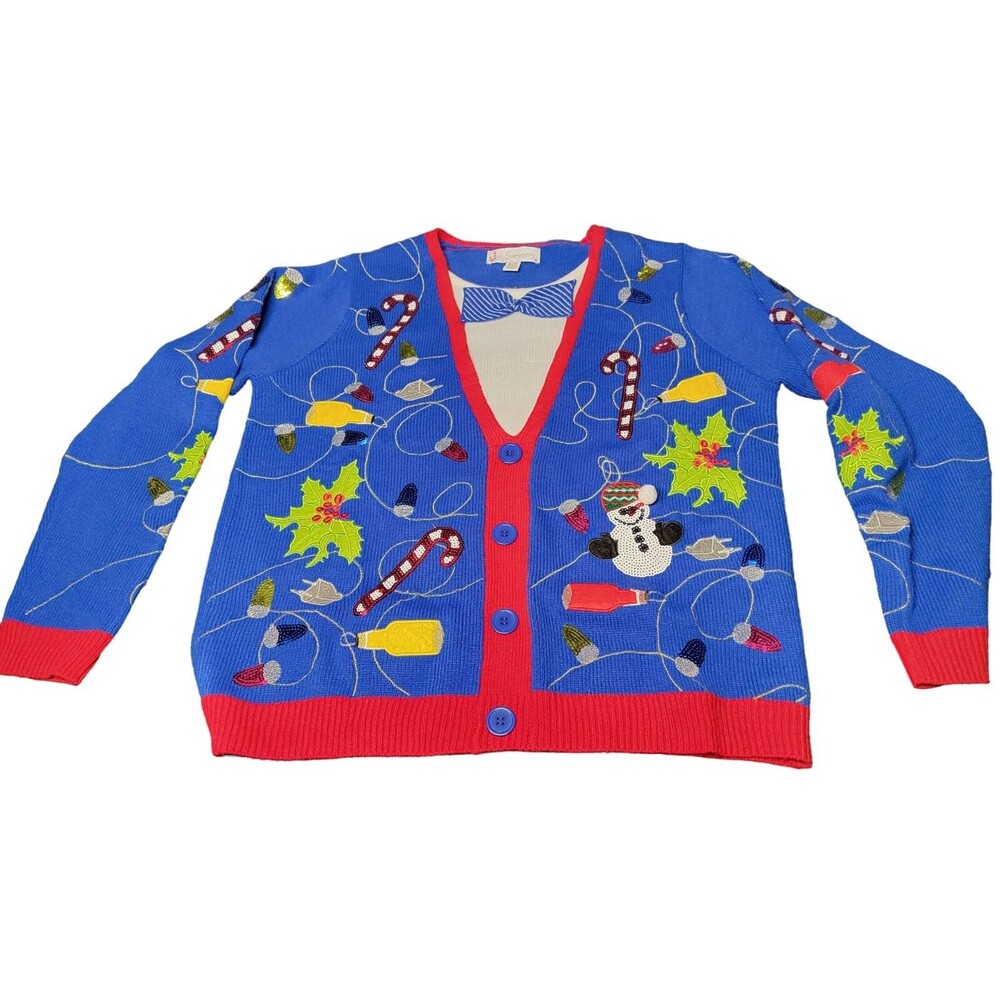 Jolly Sweaters X-Large Mens Ugly Christmas Sweater Winner Xmas Long Arms